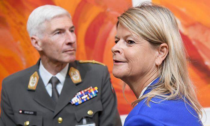 Verteidigungsministerin Klaudia Tanner und Generalstabschef Robert Brieger.