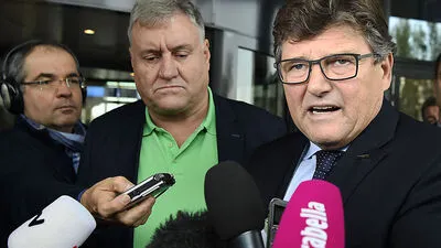 PRO-GE-Chef Rainer Wimmer (R.) und der Chef der GPA-djp Karl Dürtscher