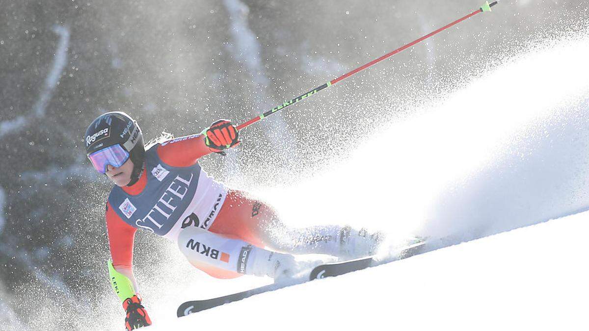 Die Schweizerin Lara Gut-Behrami gewinnt den ersten Damen-Riesentorlauf der Saison in Killington