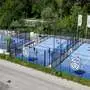 Eine Visualisierung der drei Padel-Plätze in Lienz