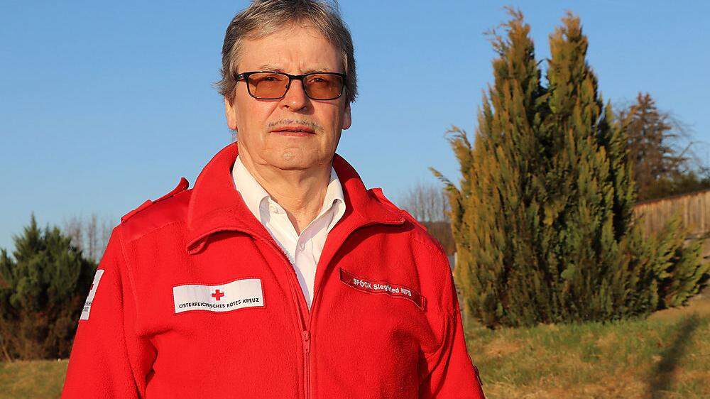 Siegfried Spöck (68) engagierte sich seit 40 Jahren beim Roten Kreuz in St. Veit und Klein St. Paul