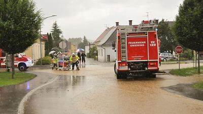 Überflutungen in Gniebing