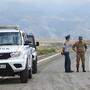 Armenische Beamte an der Grenze zu Aserbaidschan
