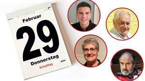 Feiern heute Geburtstag: Florian Ortner, Herbert Dermutz, Ilse Wedenig und Friedrich Potočnik 