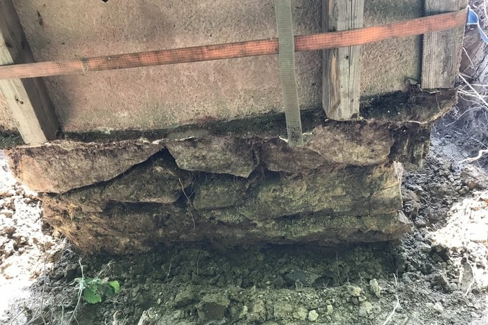 Viele Fundamente waren in ganz schlechtem Zustand.
