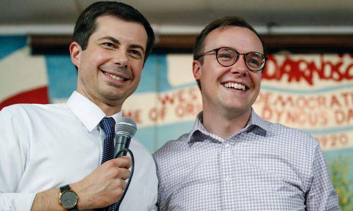 Buttigieg mit seinem Ehemann Chasten Glezman