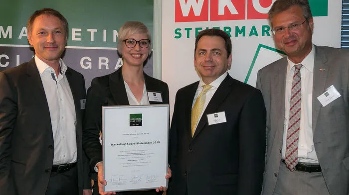 Gerhard Valeskini (Kleine Zeitung), Gudrun Agath (Schullin), Thomas Foscht (Marketing Club Graz), Karl-Heinz Dernoscheg (Wirtschaftskammer)