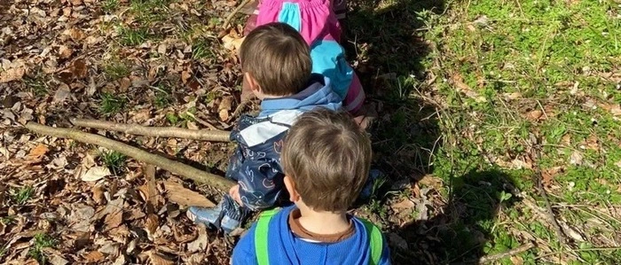 Die Kinder der Kindertagesstätte „Zwergenhütte“ spielen viel in der Natur
