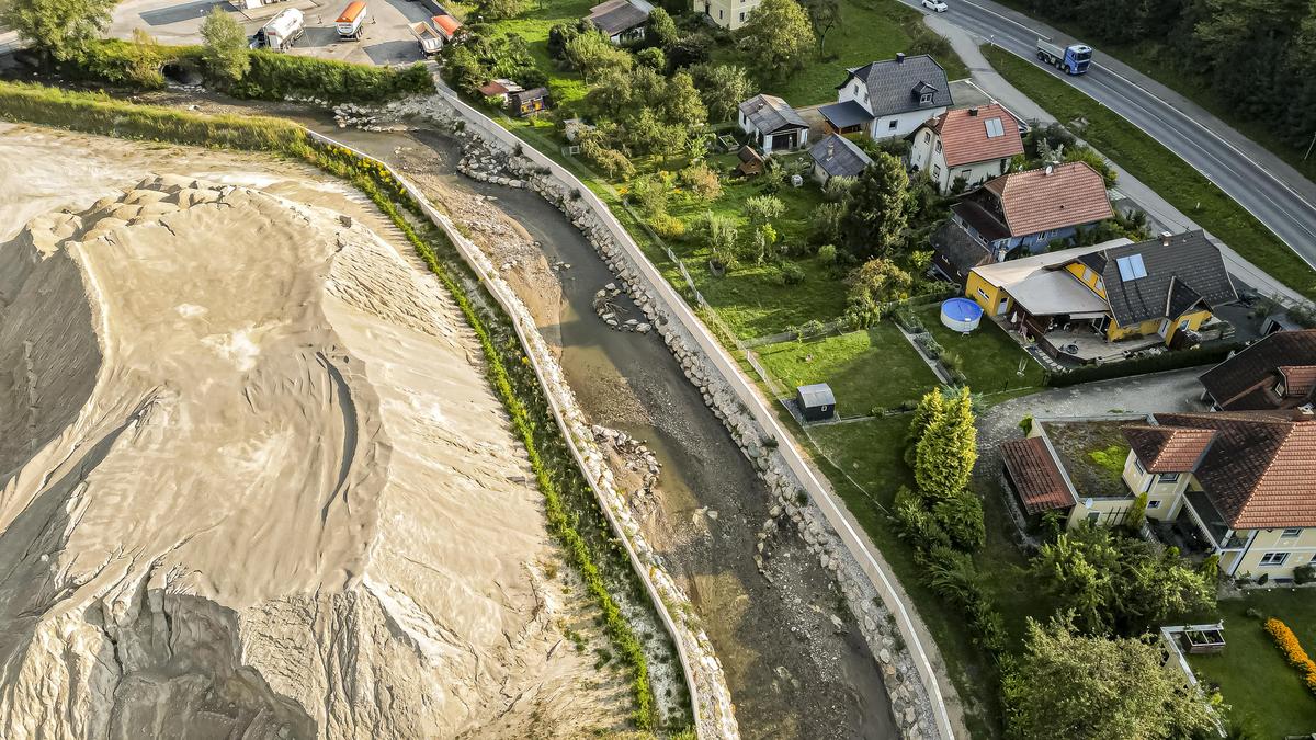 Das Sandlager in Eberstein liegt neben einer Wohnsiedlung