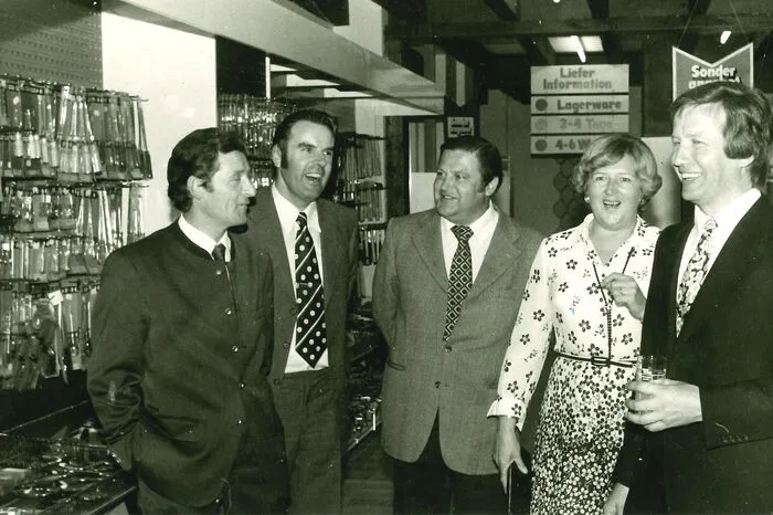 Rupert Buchberger, Hermann Schaller, Heribert Pölzl, Ehepaar Hanna und Paul Gasser