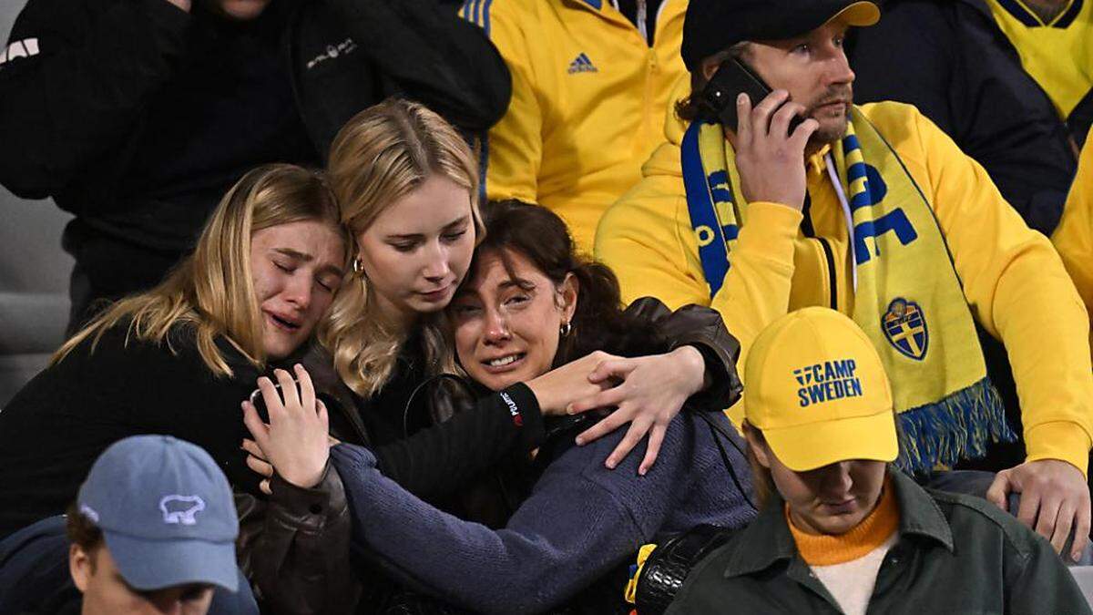 Fans von Schweden waren im Stadion verzweifelt