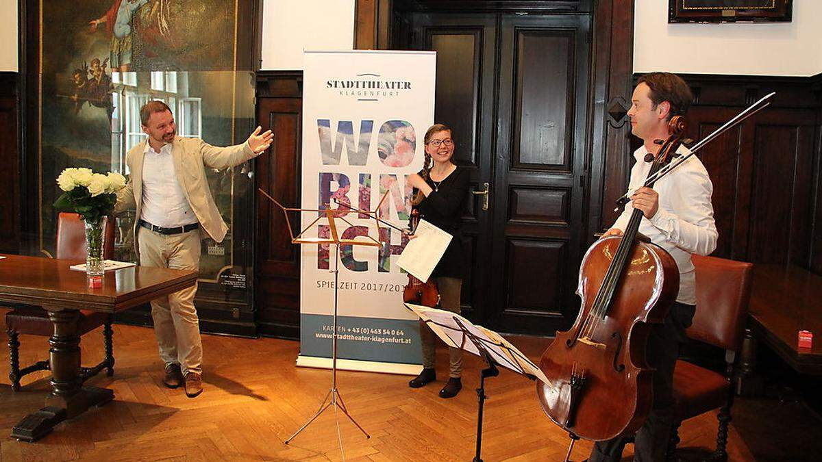 Florian Scholz mit Anna Morgoulets und Wilhelm Pflegerl	