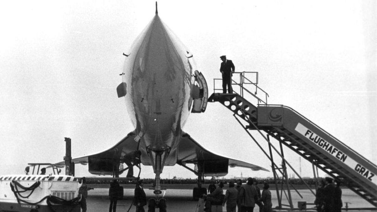 1981 landete eine Concorde am Grazer Flughafen