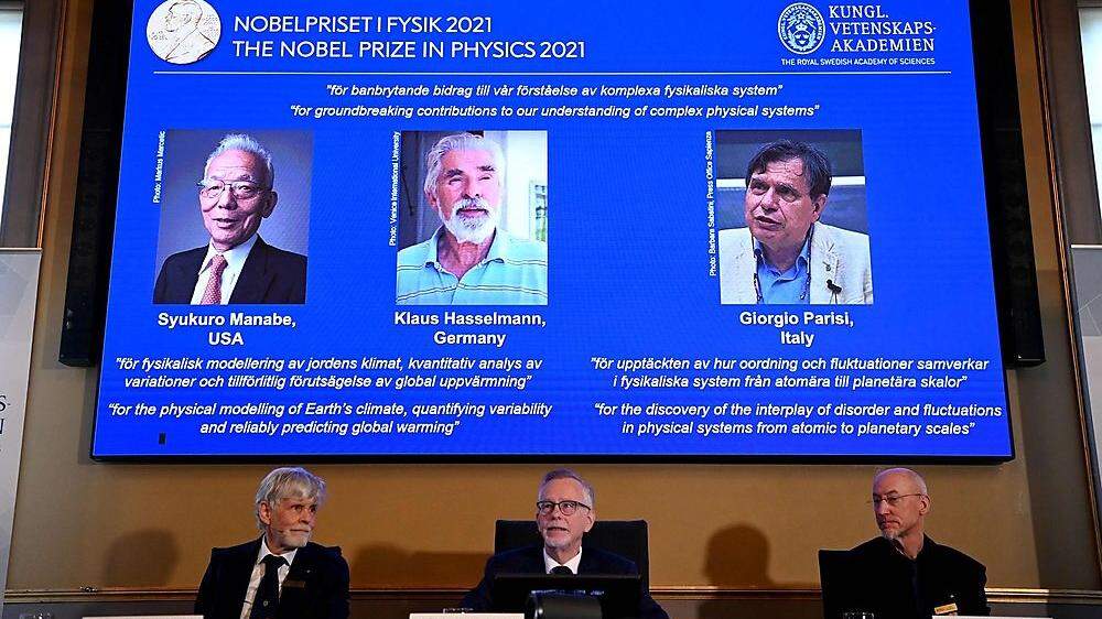 Der Nobelpreis für Physik geht in diesem Jahr an den Deutschen Klaus Hasselmann, Syukuro Manabe (USA) und den Italiener Giorgio Parisi für physikalische Modelle zum Erdklima