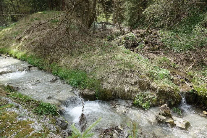 ... der Zufluss von einer anderen Stelle – im Bild rechts – ist klar