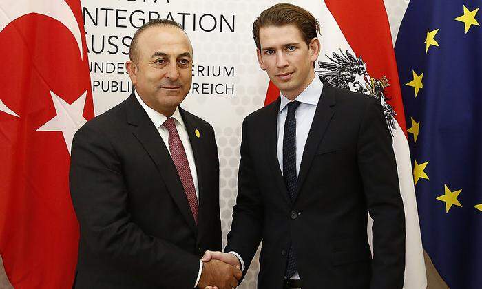 Bei einem Treffen im Mai war die Stimmung zwischen Außenminister Sebastian Kurz und seinem türkischen Amtskollege Mevlüt Cavusoglu noch gut