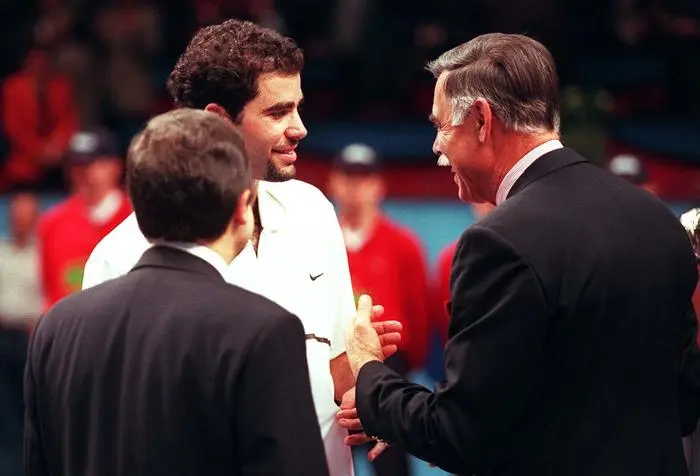 Leo-Günther Huemer mit Pete Sampras