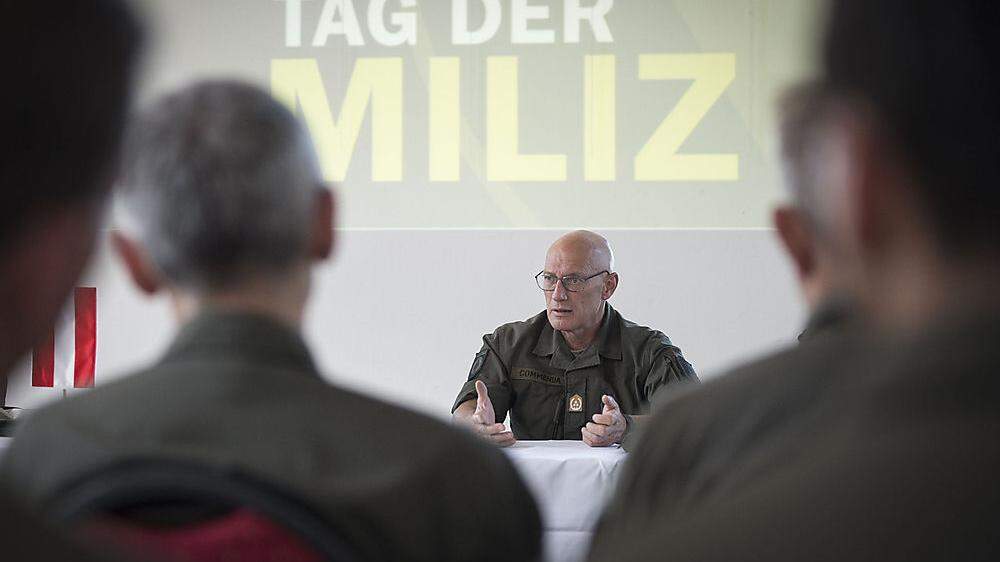 Generalstabschef Othmar Commenda beim Tag der Miliz in Spielfeld
