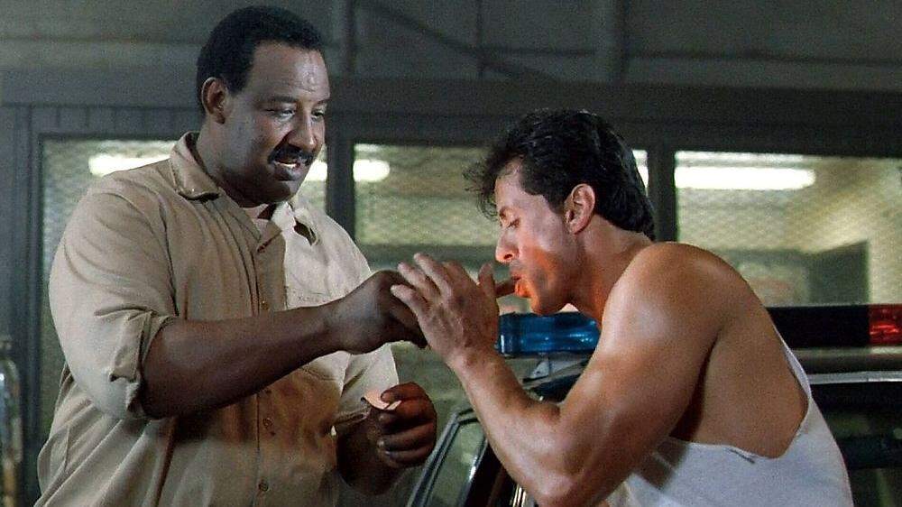 Frank McRae und Sylvester Stallone in &quot;Lock up&quot;