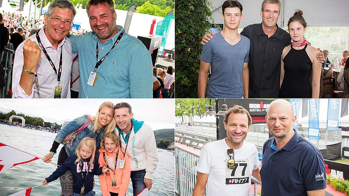 Peter Kaiser mit Adolf Kulterer; Jan und Julia mit Papa Helge Lorenz, Familie Sint und &quot;Paco&quot; Wrolich mit Christian Kresse