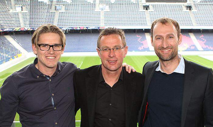 Die neue RB-Spitze: Sportdirektor Christoph Freund, Ralf Rangnick, General manager Jochen Sauer 