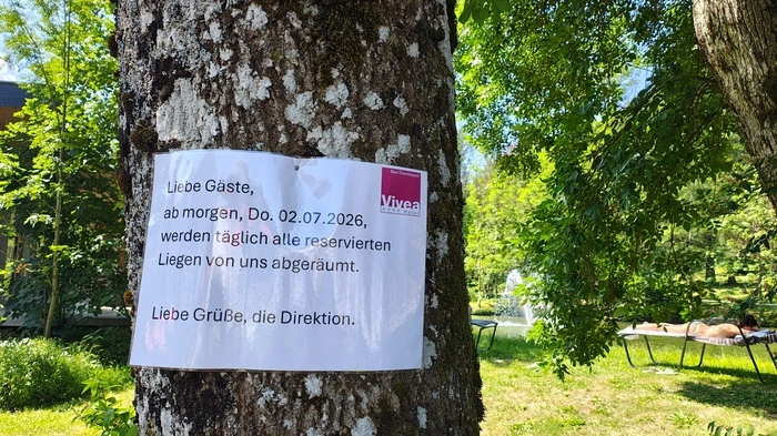 Ab jetzt heißt es: „Reservierte Liegen werden von uns abgeräumt“