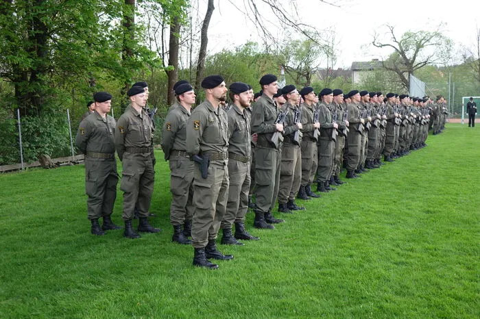 Die Rekruten des Aufklärungsartilleriebataillons 7 aus Feldbach.