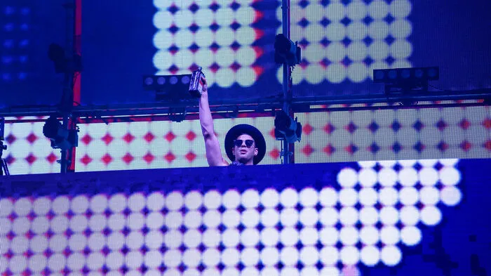 Sein Set war am Lake Festival-Finaltag wegen einer Unwetterwarnung zur Moon Stage verlegt worden: Timmy Trumpet ...