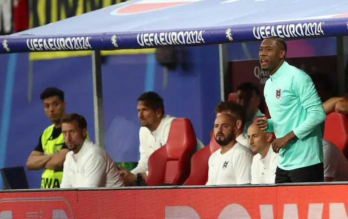 02.07.2024, xtgx, Fussball EM 2024 1/8 Finale, Österreich - Türkei emspor, v.l. David Alaba UEFA REGULATIONS PROHIBIT ANY USE OF PHOTOGRAPHS as IMAGE SEQUENCES and/or QUASI-VIDEO Leipzig *** 02 07 2024, xtgx, European Football Championship 2024 1 8 Final, Austria Turkey emspor, v l David Alaba UEFA REGULATIONS PROHIBIT ANY USE OF PHOTOGRAPHS as IMAGE SEQUENCES and or QUASI VIDEO Leipzig