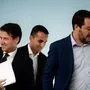 Bald vor dem Aus? Conte, Di Maio, Salvini (von links)