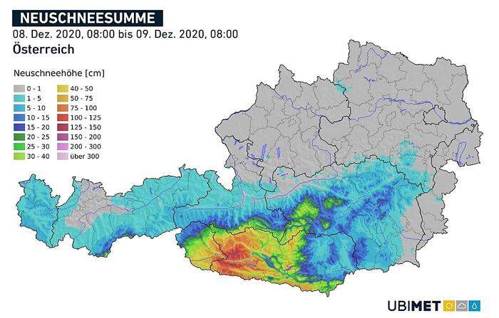 Neuschneesummen bis 8 Uhr früh - seither kam in vielen Teilen der Steiermark noch einiges dazu