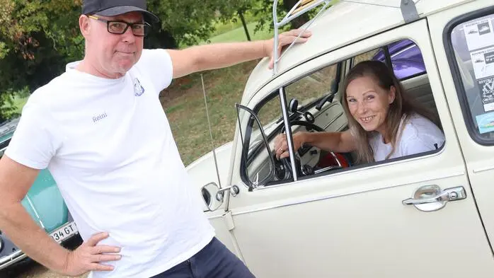 Eva Baumegger und Reinhard Friedl aus Eggersdorf haben einen VW Käfer, Baujahr 1967, und daran rein gar nichts umgebaut