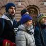 Greta Thunberg bei einer Protestaktion vor dem Parlament in Schweden. 
