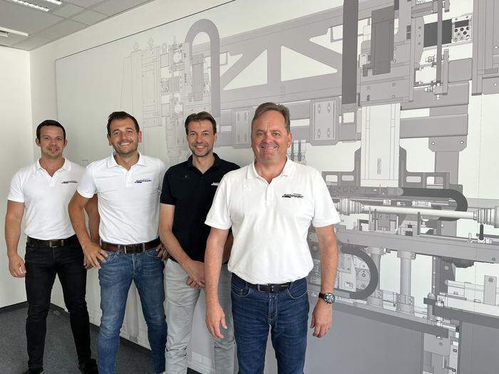 Thomas Pfeifer (Head of Innovations), Günter Schnepf (Sales Engineer), Rudolf Posch (COO) und Hubert Sallegger (CEO)