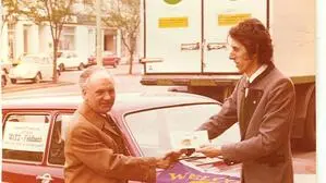 Ein Gebrauchtwagen war der Höhepunkt einer Verlosung in den Anfangsjahren