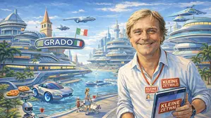 So sieht die KI Stefan Maiwald und den neuen Stadtteil in Grado