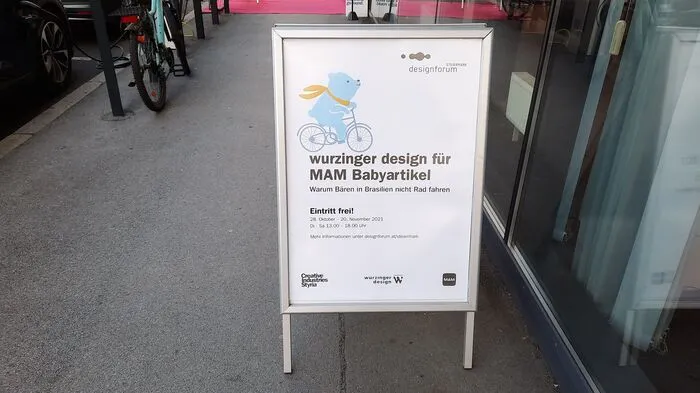 Von 28. Oktober bis 20. November findet im designforum Steiermark in Graz eine Ausstellung zu MAM Babyartikeln statt.
