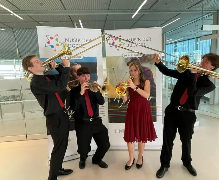 Verena Scheiber mit dem Ensemble „Trumbones“
