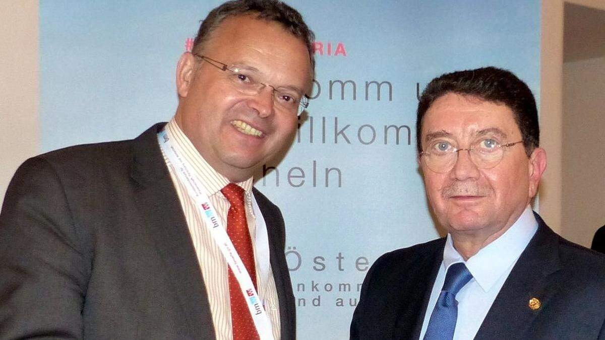 Gerald Hauser mit Taleb Rifai, Generalsekretär der UN-Welt-tourismusorganisation 