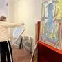 Pater Gerfried Sitar und Ulrike Janach vom Kunsthaus Köflach