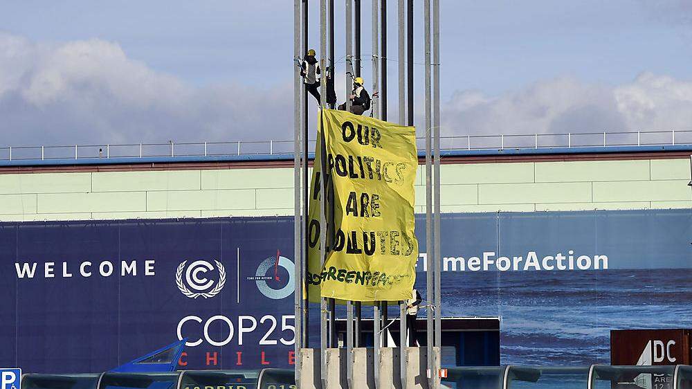 Klimaaktivisten am Freitag in Madrid