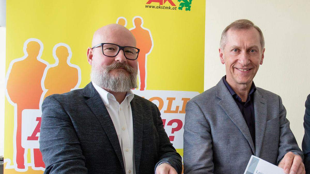 Bezirksstellenleiter Elmar Tuttinger und Arbeiterkammer-Präsident Josef Pesserl präsentierten ihre Jahresbilanz in den vergangenen Jahren immer in einer Pressekonferenz, heuer gab es nur eine Aussendung