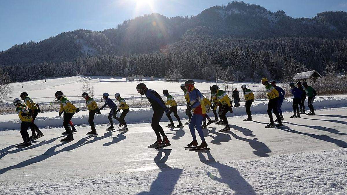 Holländer drehen ihre (Trainings-) Runden auf dem Weißensee