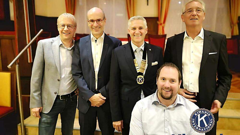 Zweite Amtszeit: Michael Bermoser, Martin Skorianz, Adolf Lackner, Wolfgang Stocker, Klaus Hössl (von links)