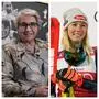 Marielle Goitschel (links), Mikaela Shiffrin