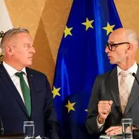 Finanzlandesrat Willibald Ehrenhöfer (ÖVP) mit Landeshauptmann Mario Kunasek (FPÖ)