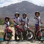 Matthias (6) und Jakob Schmidt (9), Niklas Wannemacher (10) und Philipp Schmidt (10), (v.l.) auf ihren E-Trialbikes