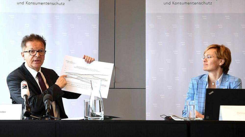 Rudolf Anschober und Daniela Schmid präsentierten die Ergebnisse