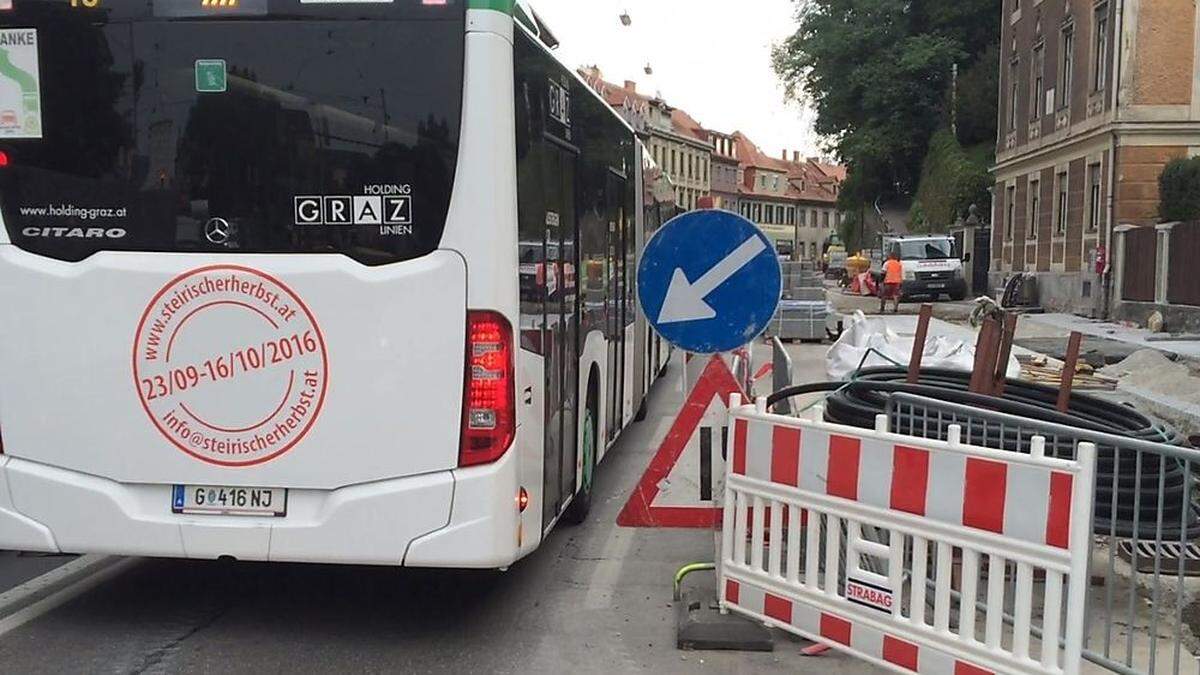 Eine enge Weite herrscht derzeit in der Wickenburggasse