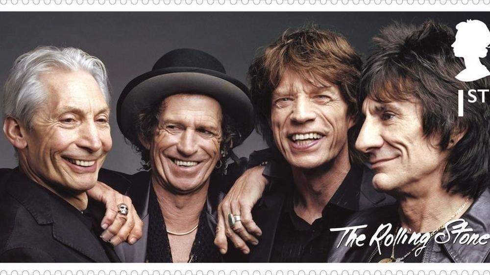 Eine der Briefmarken zu Ehren der Rolling Stones